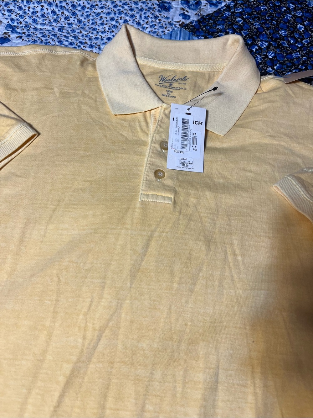 Woolrich Polo Yellow Mens XXL NWT